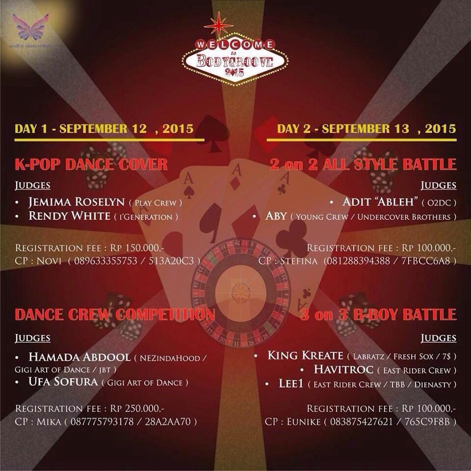 HELP RT! BODYGROOVE DANCE FESTIVAL. K-POP DANCE COVER SEPTEMBER 12, 2015 @ MALL ALAM SUTERA. REGISTER NOW :)