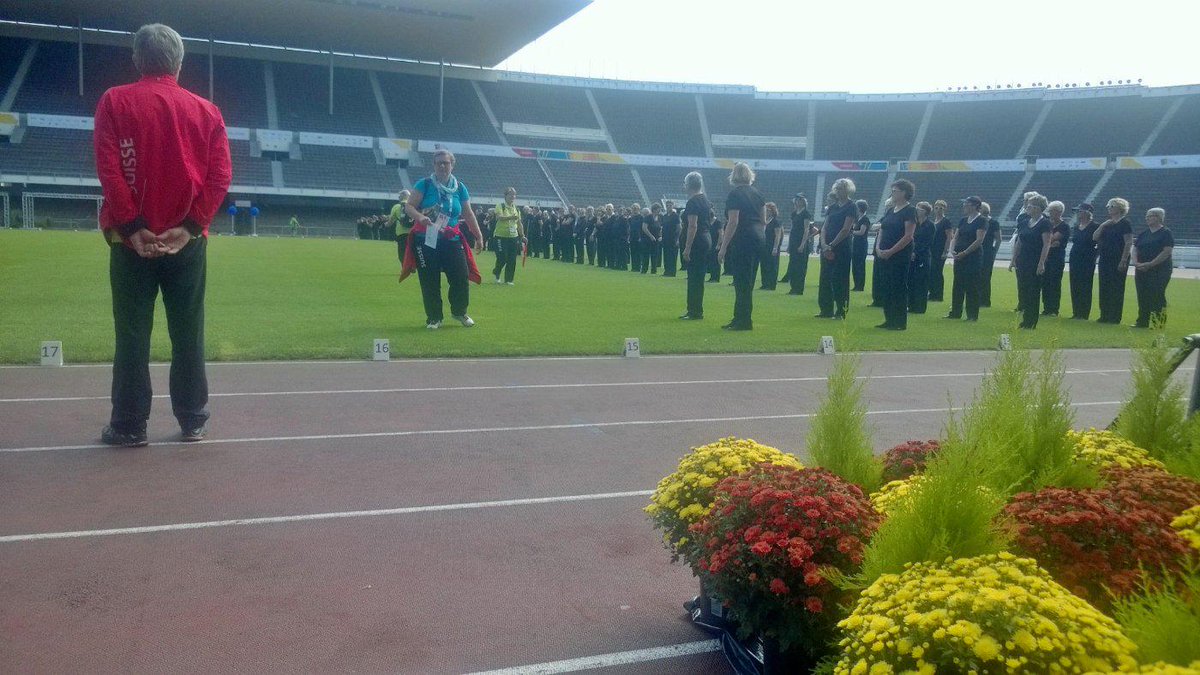 stadionhelsinki's tweet photo. Midnight sun special -harjoitukset. Show ke klo 21 stadionilla #wg2015 #MakeTheEarthMove http://t.co/hJiLvaoBK5