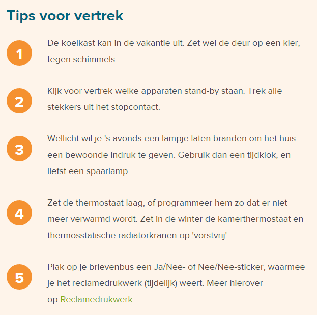 milieucentraal's tweet photo. Handig! Hoe laat je je huis achter als je op #vakantie gaat... http://t.co/zU0SOt759a