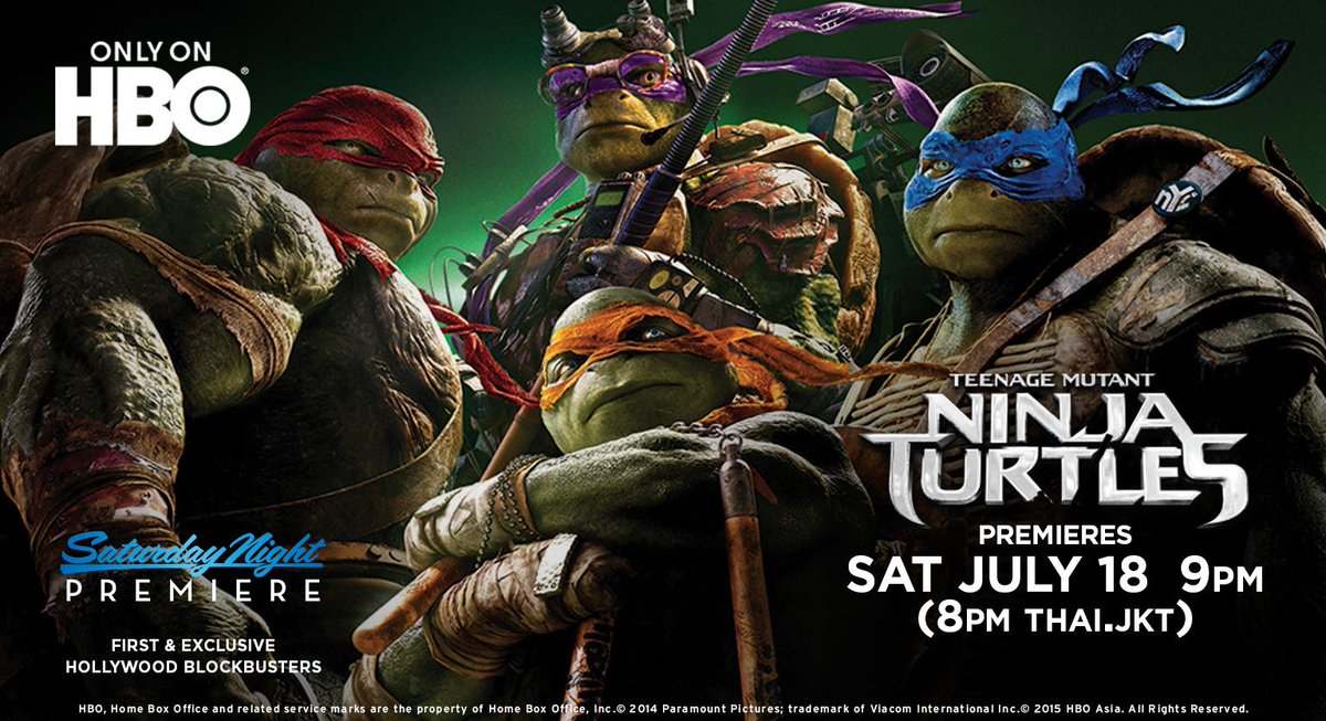 TEENAGE MUTANT NINJA TURTLES premieres FIRST &amp; EXCLUSIVE, commercial-free only on <a href="/HBOAsia/">HBO Asia</a>. bit.ly/1QYwyYf