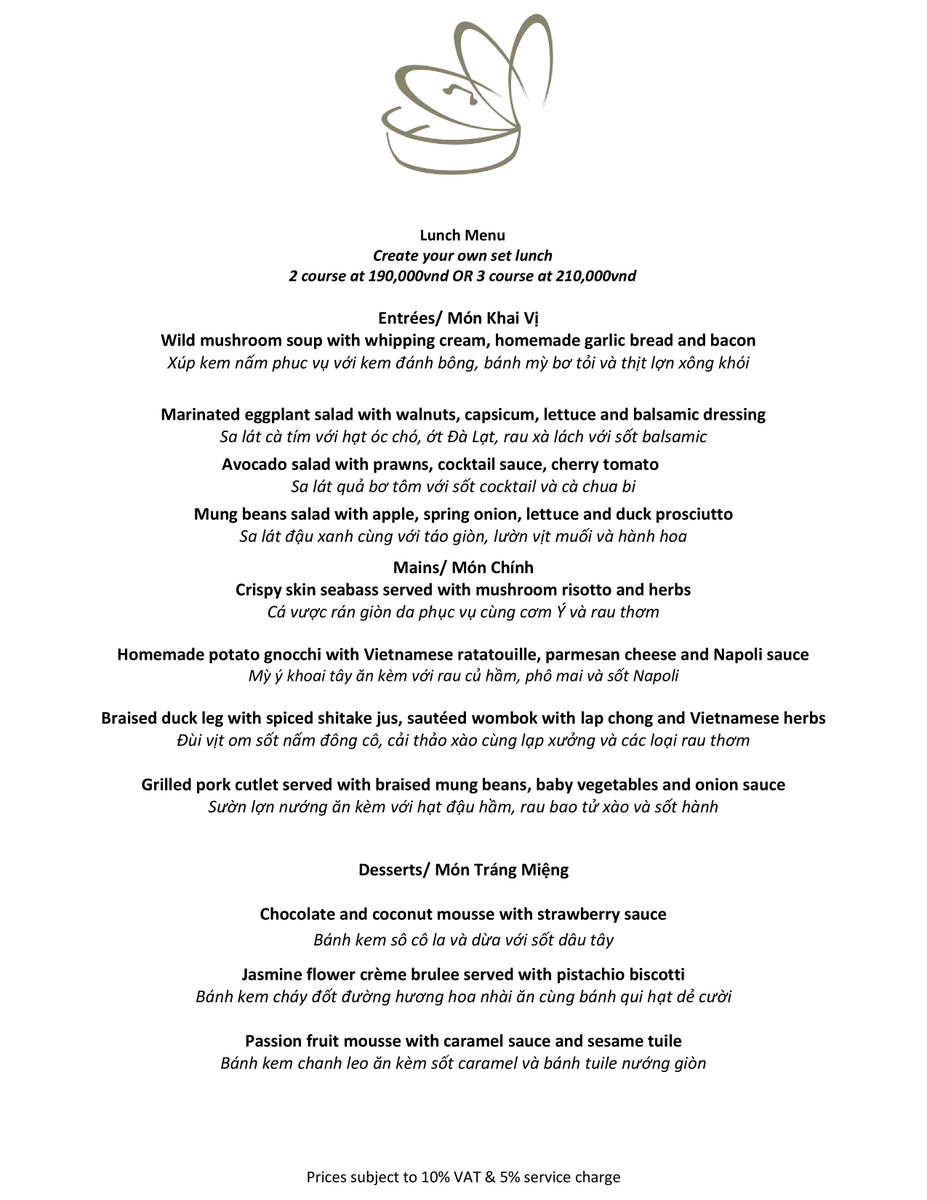 New lunch menu available this week and next week at Pots'n Pans. Come and enjoyed our perfect food and service!!!!