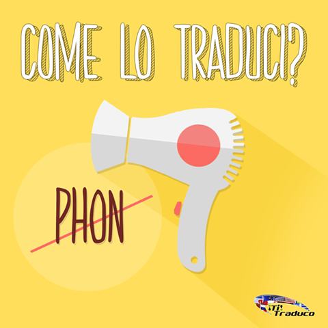 Asciugacapelli in inglese