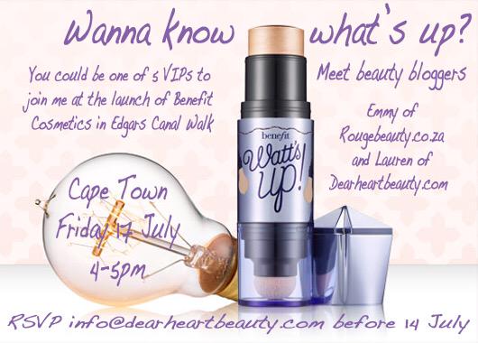 dearheartbeauty's tweet photo. Join me and @RougeBeautyGirl at the launch of @BenefitBeautySA in @EdgarsSA @canal_walk as our #BeneVIP #BenefitSA 💁🏼 http://t.co/AvoUjeW6HR