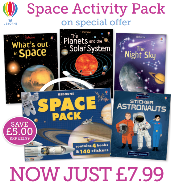 SamGoodger's tweet image. Love this new activity pack launched today 4 Space books in a carry case includes 140 stickers! #Space #Holidays