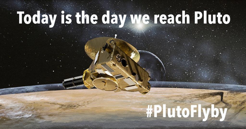 NASA's tweet image. TODAY: After over 9 years &amp;amp; 3+ billion miles, @NASANewHorizons #PlutoFlyby is at 7:49am ET. go.nasa.gov/1M7JjMK
