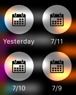 1SecMoney's tweet photo. On the Watch Home 》Ⓣ Today, use Force Touch to select a date. http://t.co/VbbUIr2blU