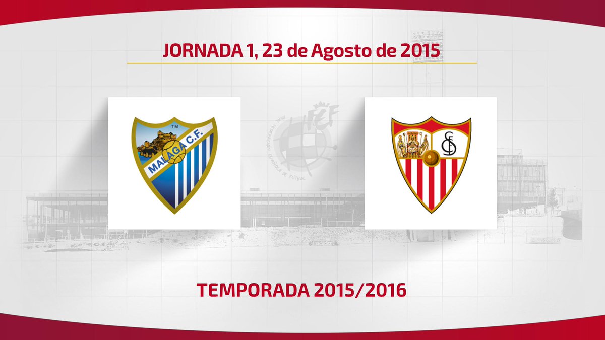 rfef's tweet photo. ¡Derbi andaluz en la primera jornada! Se miden @MalagaCF y @SevillaFC #SorteoCalendario http://t.co/i4k5Zr79wm