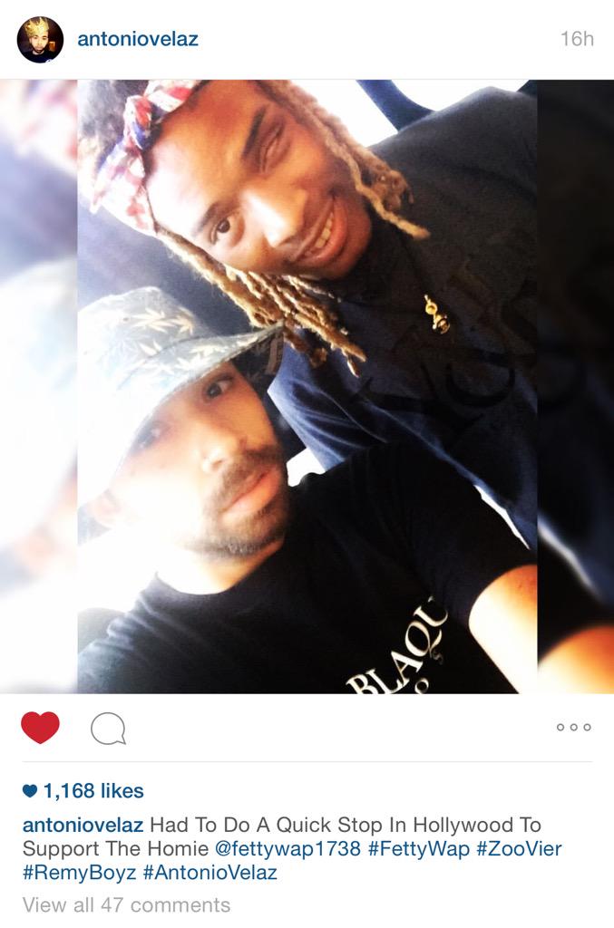 TheCuriousCo's tweet photo. Celeb personal assistant @AntonioVELAZ spotted in the "Leaf" with @fettywap yesterday http://t.co/4tEEmbihKN