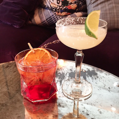 TheHariLondon's tweet photo. CHEERS | Negroni's and English Rain cocktails all around. http://t.co/GNv8dT1hER