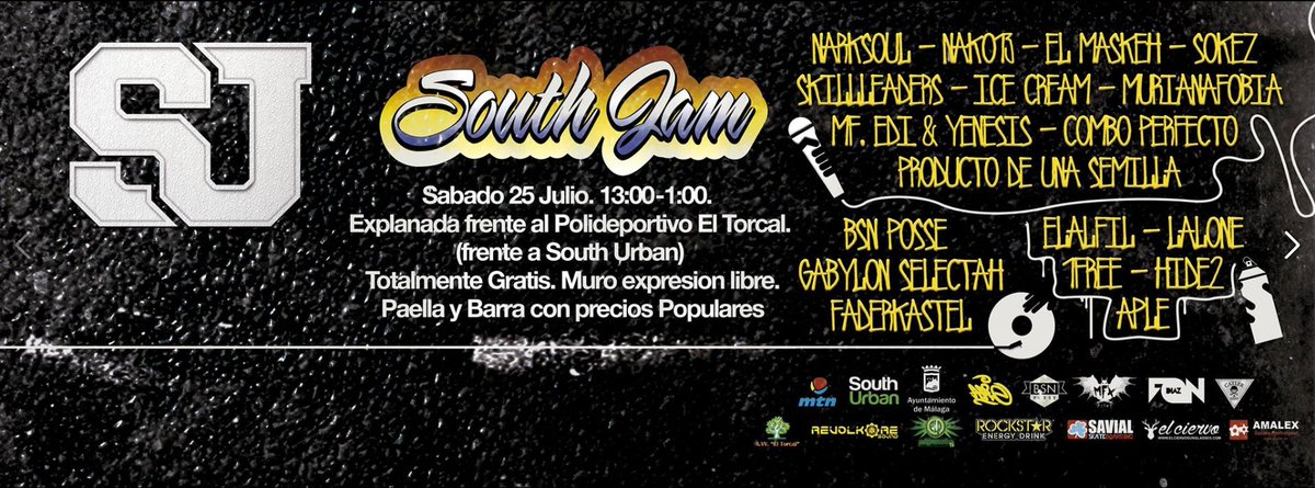 ProductoSemilla's tweet photo. El próximo sábado 25 de julio nos vemos las caras en #southjam .
@southurbanstore @Yenesis_siseneY @SurRealRap http://t.co/9yveWhyaOC