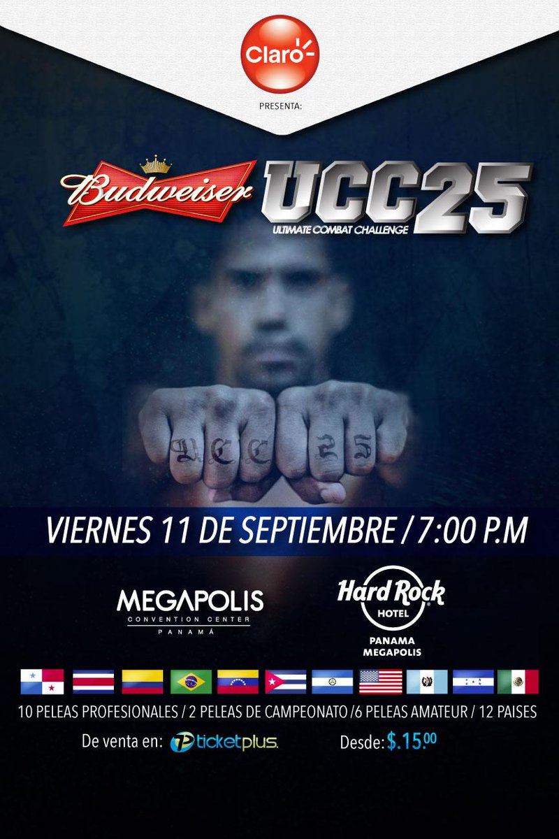 BOOM!!! #UCC25 
Inicia la cuenta regresiva de lo que sera el mejor evento de #MMA en la histora de Panama.