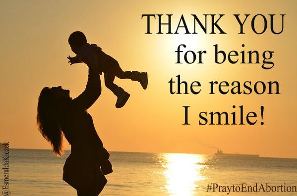 avid_vani's tweet photo. "@Esmerald_Kiczek: Babies give us reasons to smile everyday! #PraytoEndAbortion #Prolife #whywemarch http://t.co/XJkcW8bbpK"