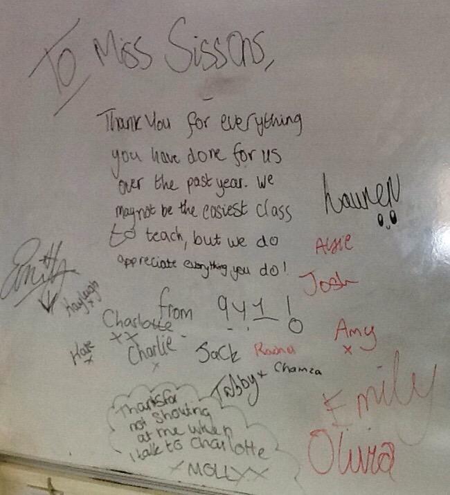 MissSissons's tweet photo. Best year 9 class ever! Thanks #9Y1 http://t.co/VMx3y4SkZP