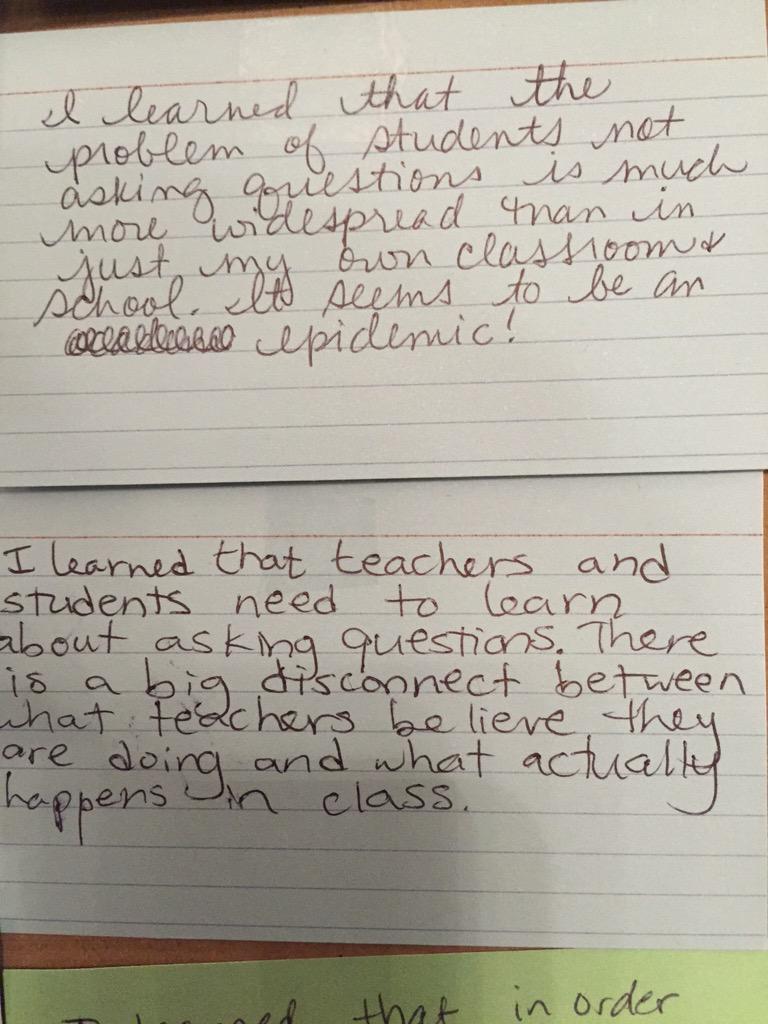 clonghb's tweet photo. LOVE this reflection board of takeaways from day 1 of #RQIWC #BLC15 http://t.co/pfQlNNDiEC