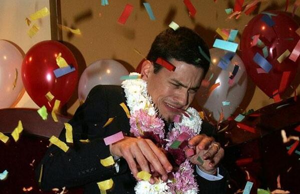 Happy 50th birthday David Miliband! Hope the confetti is less terrifying this time... 