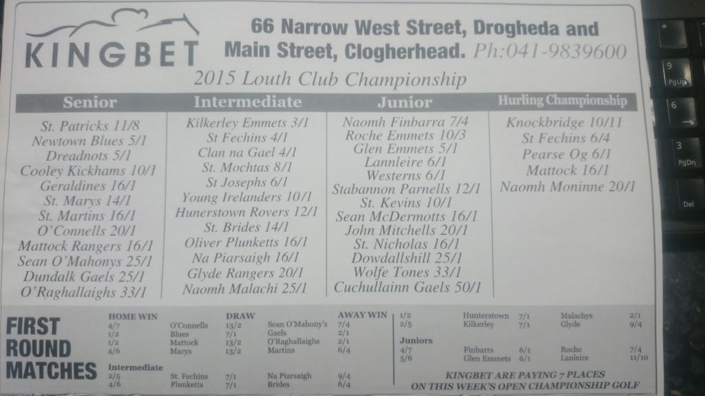 Louth Championship gets underway this week. <a href="/CorriganColm/">Colm Corrigan</a> <a href="/jsage79/">John Savage</a> <a href="/HSlouth/">Hoganstand Louth</a> <a href="/louthgaa/">Louth GAA</a> <a href="/LouthProud/">LouthandProud.com</a> <a href="/louthgaa_fan/">Louth GAA Fan</a>