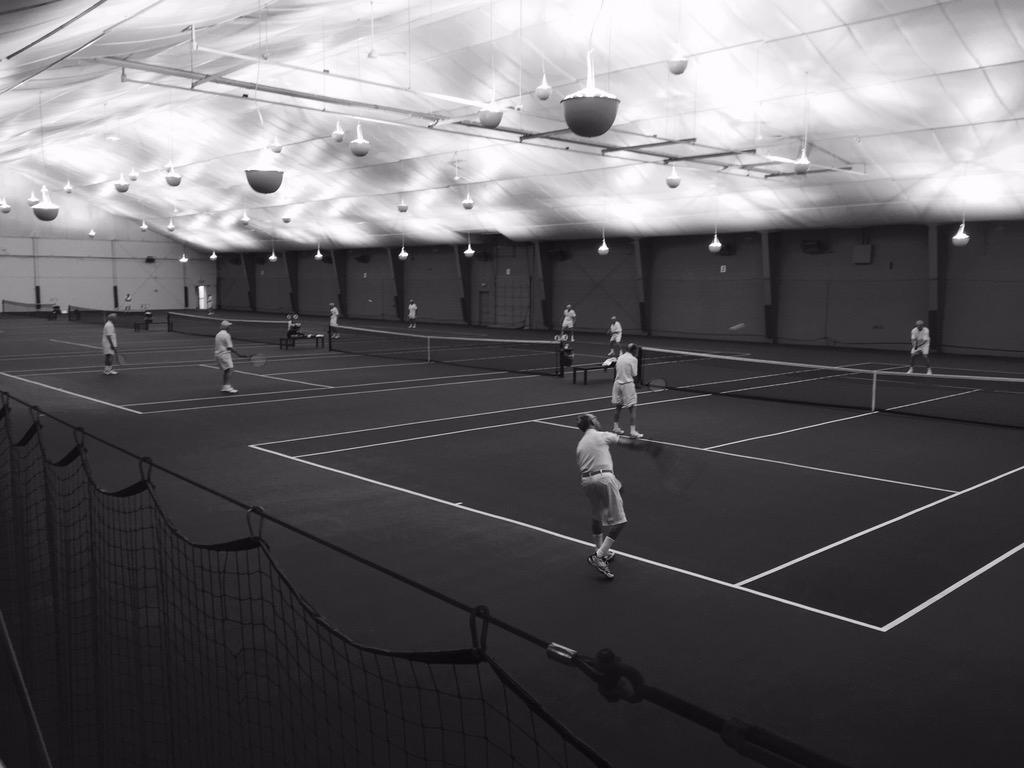 CleRacquet's tweet photo. Busy morning on our indoor courts. #tennis http://t.co/1mJv81u6ny