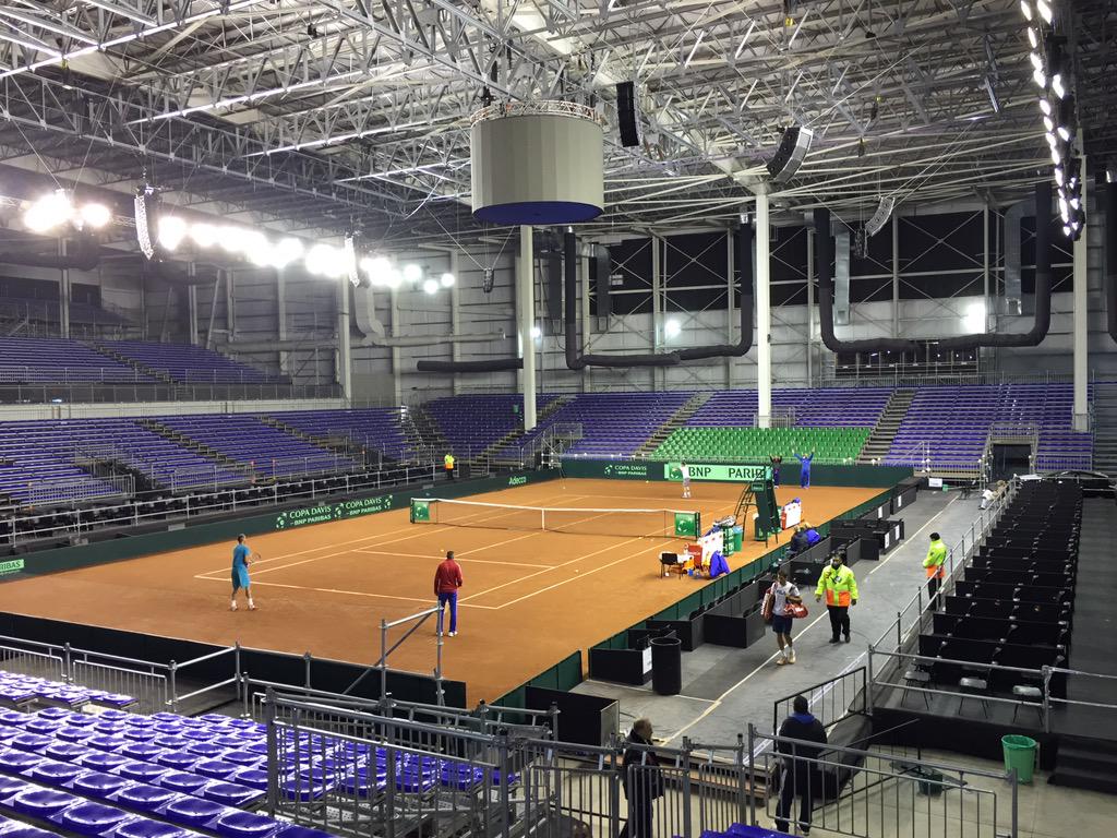 Just arrived at the arena in #BuenosAires @DavisCup #SRBARG #TeamSRB