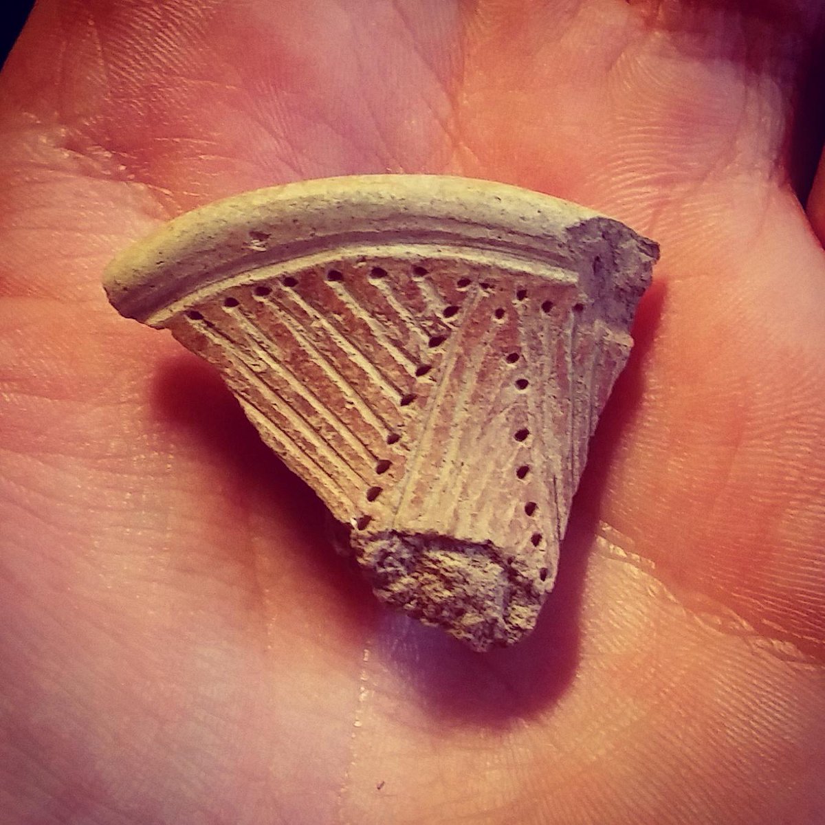 Trumpet pipe frag from mid-15th-c ancestral Wendat 'Balthazar' site collection (Uxbridge).
#InstaArchaeology #OntArch