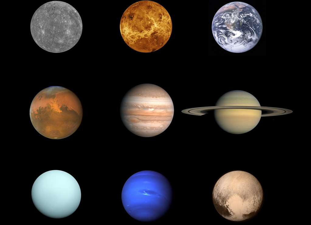 coreyspowell's tweet photo. Voila: The new solar system family portrait, with that last player finally filled in. Via @bhgross144 #PlutoFlyby http://t.co/qoUEcYomqn