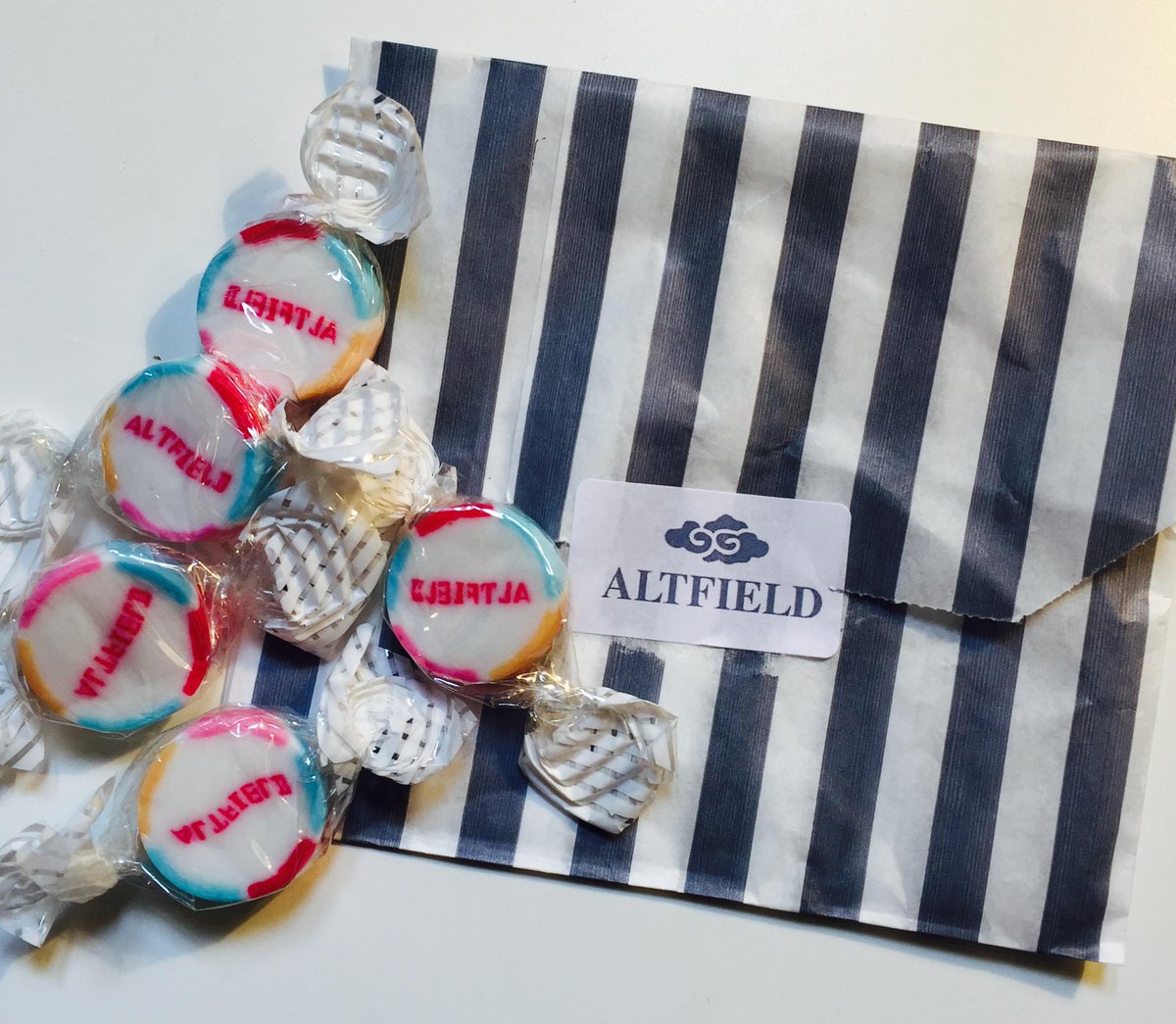 CameronBroom's tweet photo. Thank you @AltfieldLondon for our yummy sweeties!!! #Altfield #fabric #interiordesign #design http://t.co/8EVdAIBgCq