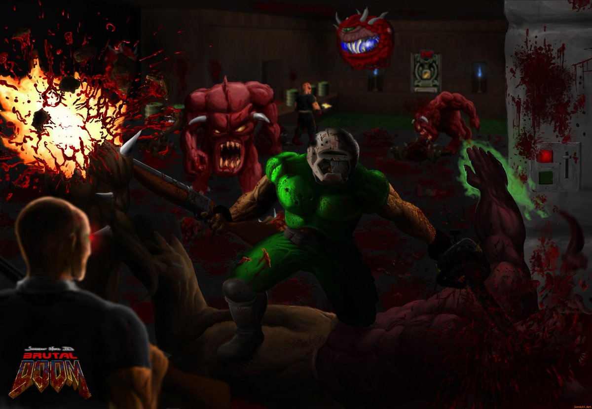 Doomguy8's tweet photo. О даааа стрелять по демонам полезно http://t.co/v38mytDX1U