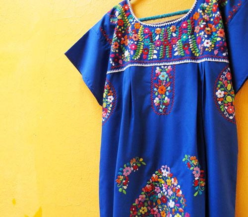 メキシコ刺繍ワンピース