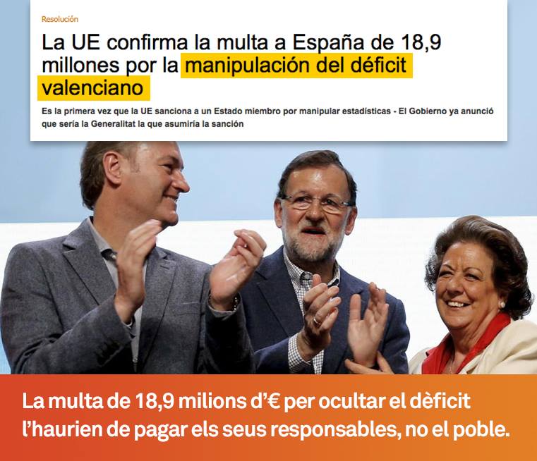 RT si tu també vols que la multa de 18,9 per falsificació de comptes la paguen els responsables i no el poble