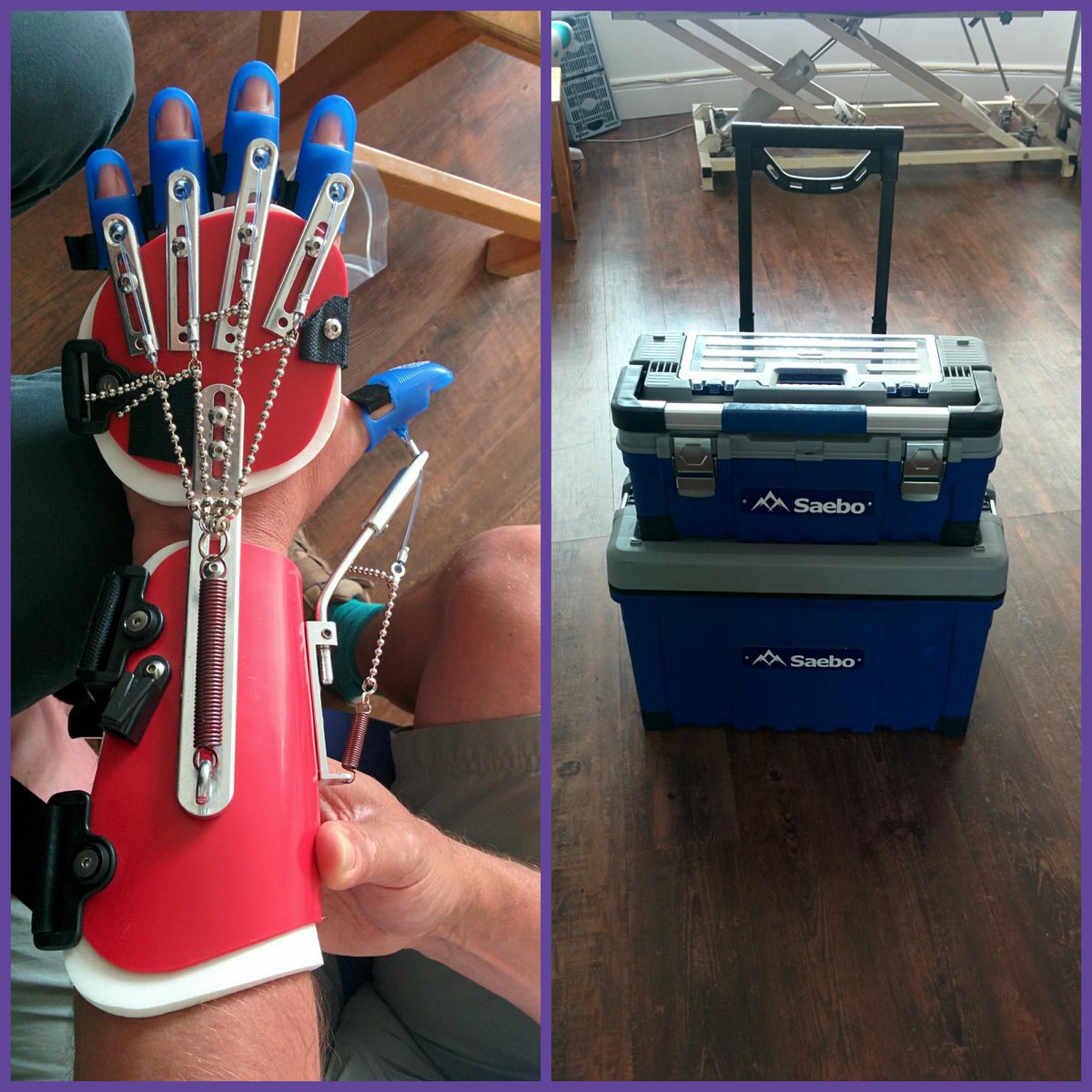 Physio Alessandro <a href="/BWTphysio/">bwt physio</a> with his new kit from <a href="/Saeboinc/">Saebo, Inc.</a> <a href="/saeboukglyn/">Glyn Blakey</a> <a href="/SaeboUK/">Saebo UK</a> brilliant!