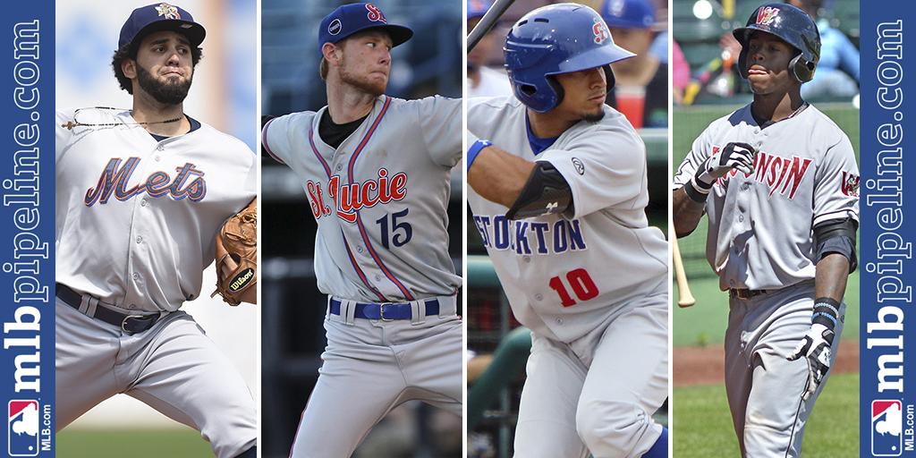 MLBPipeline's tweet photo. Monday's Top 10:
♦ @Mets' Ynoa, Meisner
♦ @Athletics' Barreto
♦ @Brewers' Harrison
&amp; more: http://t.co/xw9SAO5HAo http://t.co/0ICXadlTgf
