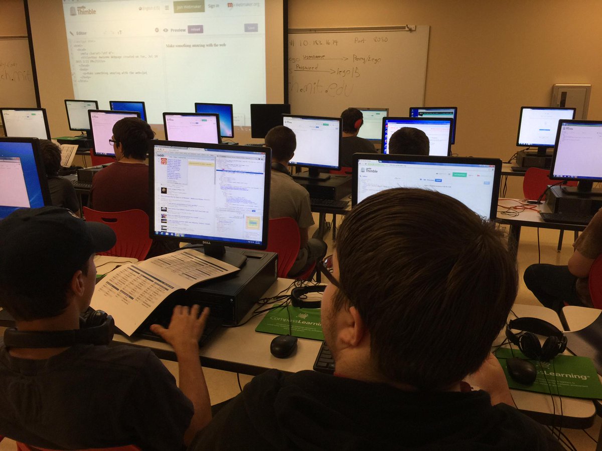 Middle and high school students working hard and playing hard in Hazard, KY this week! <a href="/ruralup/">Rural Up</a> #learntocode