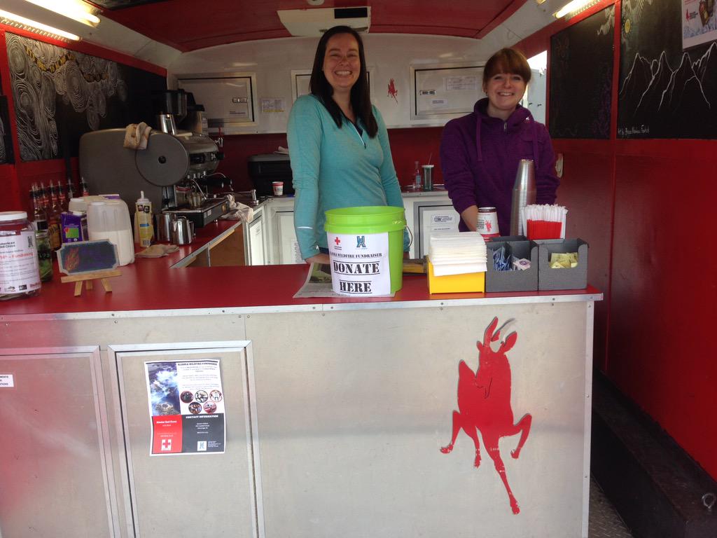 redcrossak's tweet image. Join us today at @uptownathletic for a Alaska wildfire fundraiser! @KaladiBrothers is serving up coffee too! #AKfire