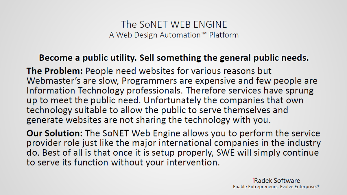 SoNET_WebEngine's tweet image. I am capable of generating thousands of dynamic websites. I also create social networks. #webdev #webdesignautomation