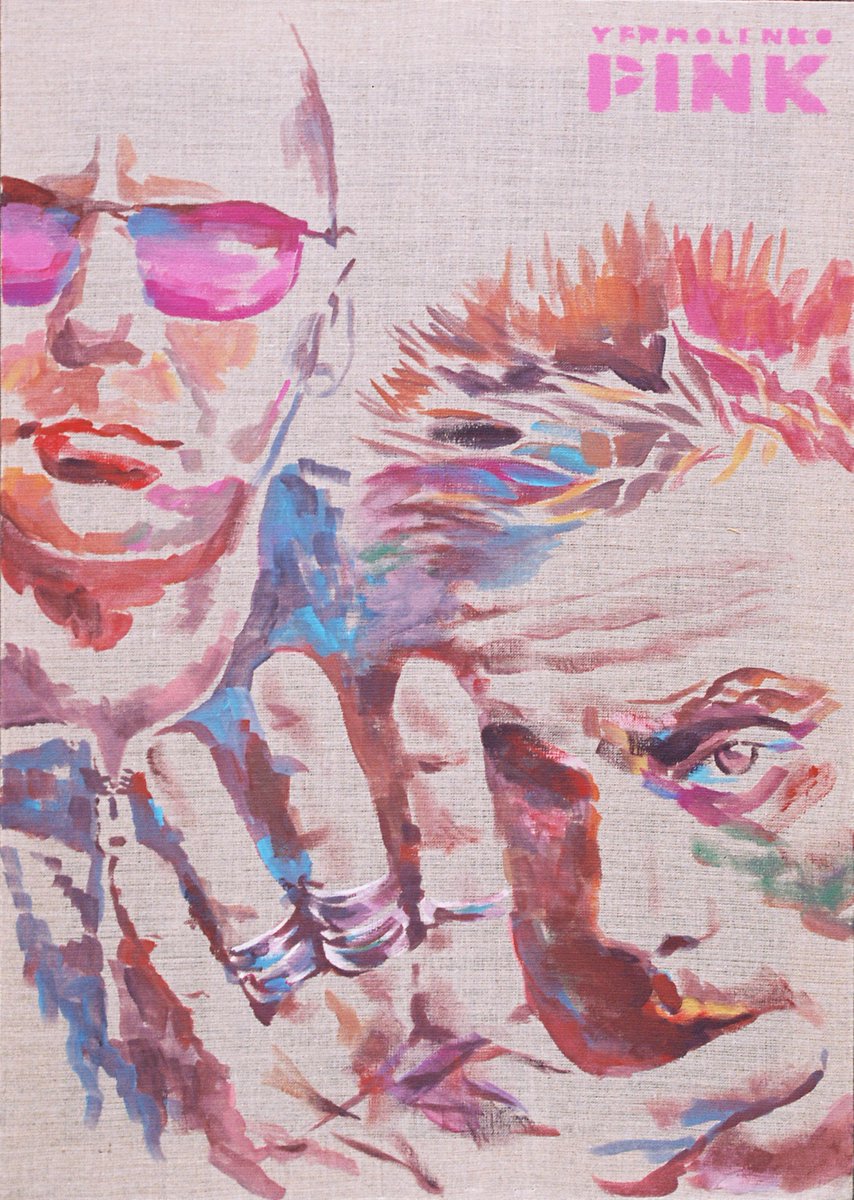 ErmolenkoYury's tweet image. &quot;#RobBirch &amp;amp; #NickHallam. #StereoMCs&quot;, #Painting by #YuryErmolenko, &quot;#PINK&quot;series, 2007, acrylic on canvas, 80x55 cm.
