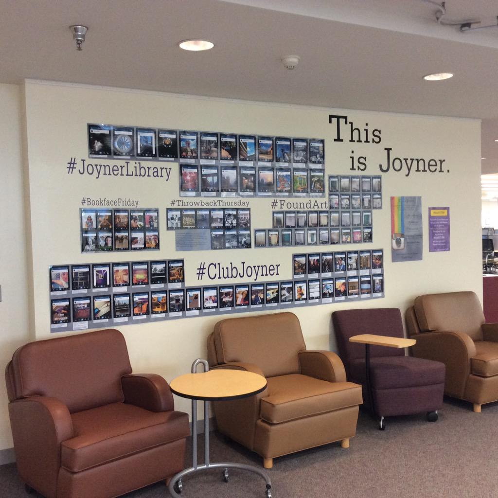 eculibraries's tweet photo. Have you seen our Instagallery yet? Come check it out on the first floor! #gallery #Instagram #ecu #joynerlibrary http://t.co/NG81xzCTlE