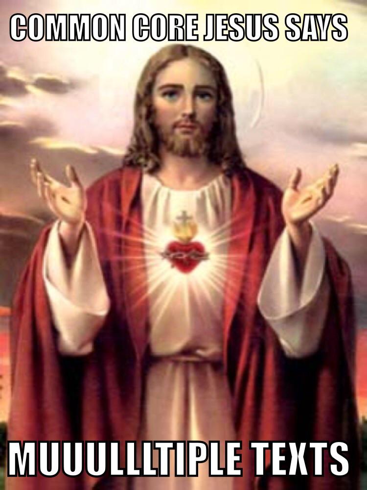 CoryNilsen's tweet image. #CommonCoreJesus #CommonCore How many texts? #multipletexts / #muuullltipletexts #ccss