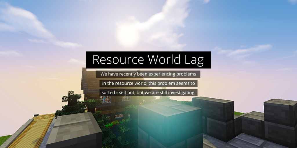 BlockPixelMC's tweet image. If you are still experiencing server lag problems in the resource world, please don't hesitate to let us know.