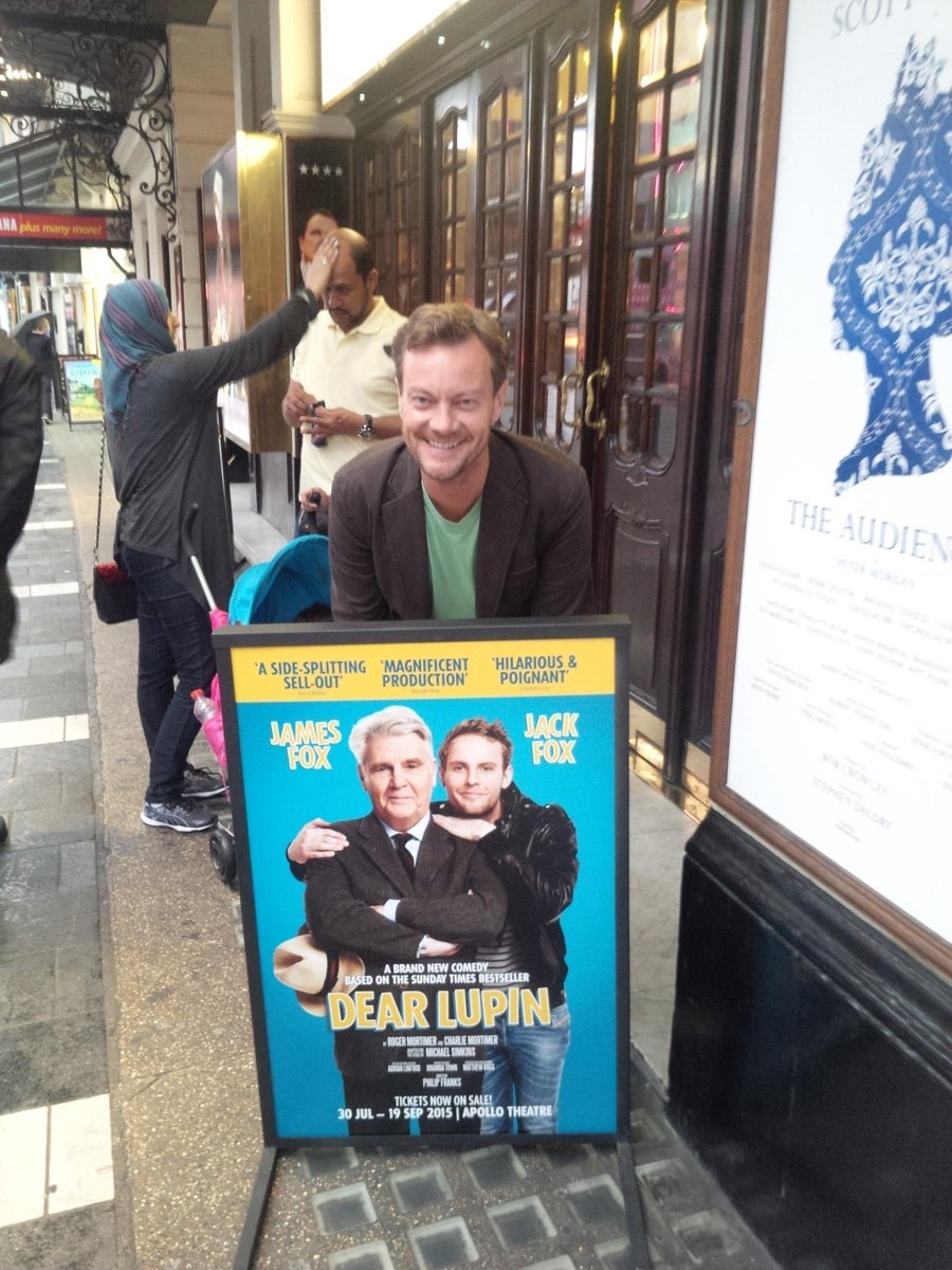 Dear Lupin transferring to Apollo Theatre. Opens 30 July. I'm understudying James Fox. Will tweet when I'm on!