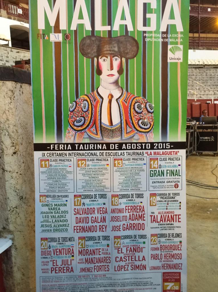 Cartel de la feria taurina de Málaga 2015.