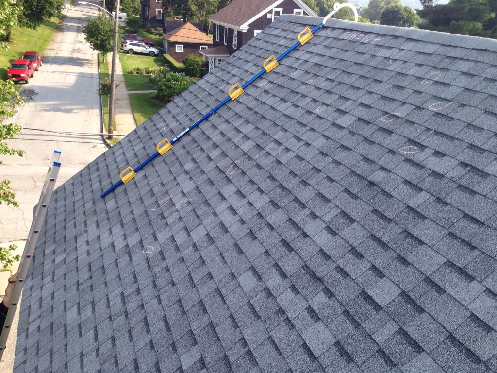 Using the awesome #goat to #inspect #hail #damage in #Rutland #Vermont today great piece of #safety kit #hitbyhail