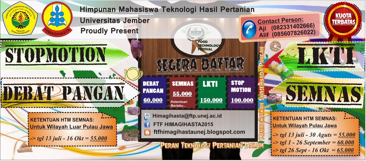 Buruan DAFTARKAN diri anda: :)
123contactform.com/form-1477846/F…

informasi lebih lengkap, di bawah ini:
ftfhimagihastaunej.blogspot.com