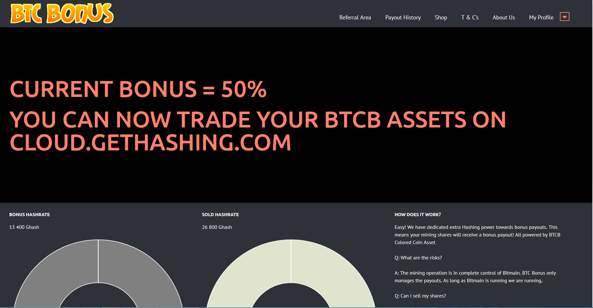 Vindyne8's tweet image. $BTCBONUS @CryptoCause btcbonus.net limited hash for sale #coloredcoins #cloudhash daily/bonus payouts #RT