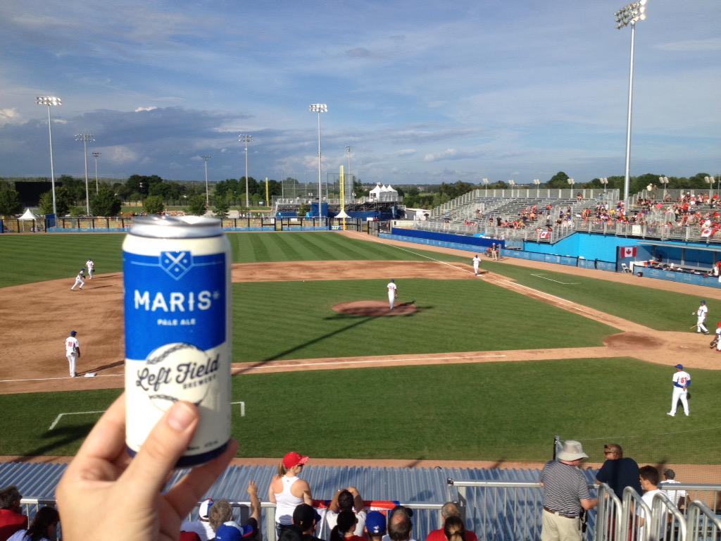 BarronWasteland's tweet photo. Had to walk a loooong way for some @LFBrewery Maris* Pale Ale, but sooooo worth it as we await #CANvsCUBA. #PamAm2015 http://t.co/PmOwuyoONo
