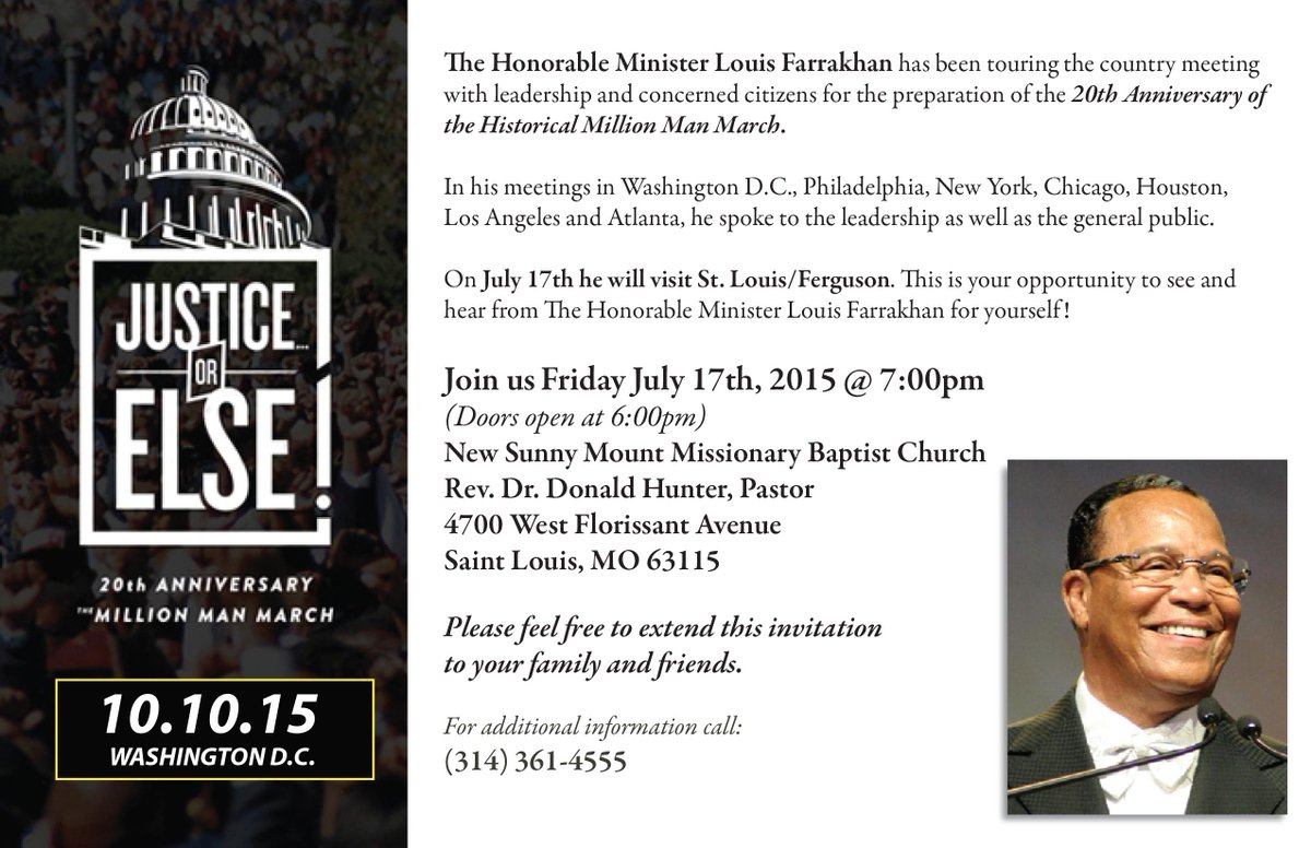 BrotherQiyam's tweet photo. Friday: @LouisFarrakhan speaks in St. Louis...will he talk about #BrandonClaxton? Come see #Ferguson #JusticeOrElse http://t.co/IVTCtDsnlQ