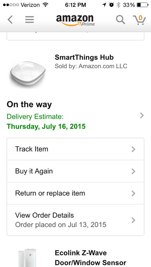 myuncker's tweet photo. @adammiarka Ordered a SmartThingsHub with some Z-wave sensors. Is this a good system to build my smart home around? http://t.co/5LED0Xg9xJ