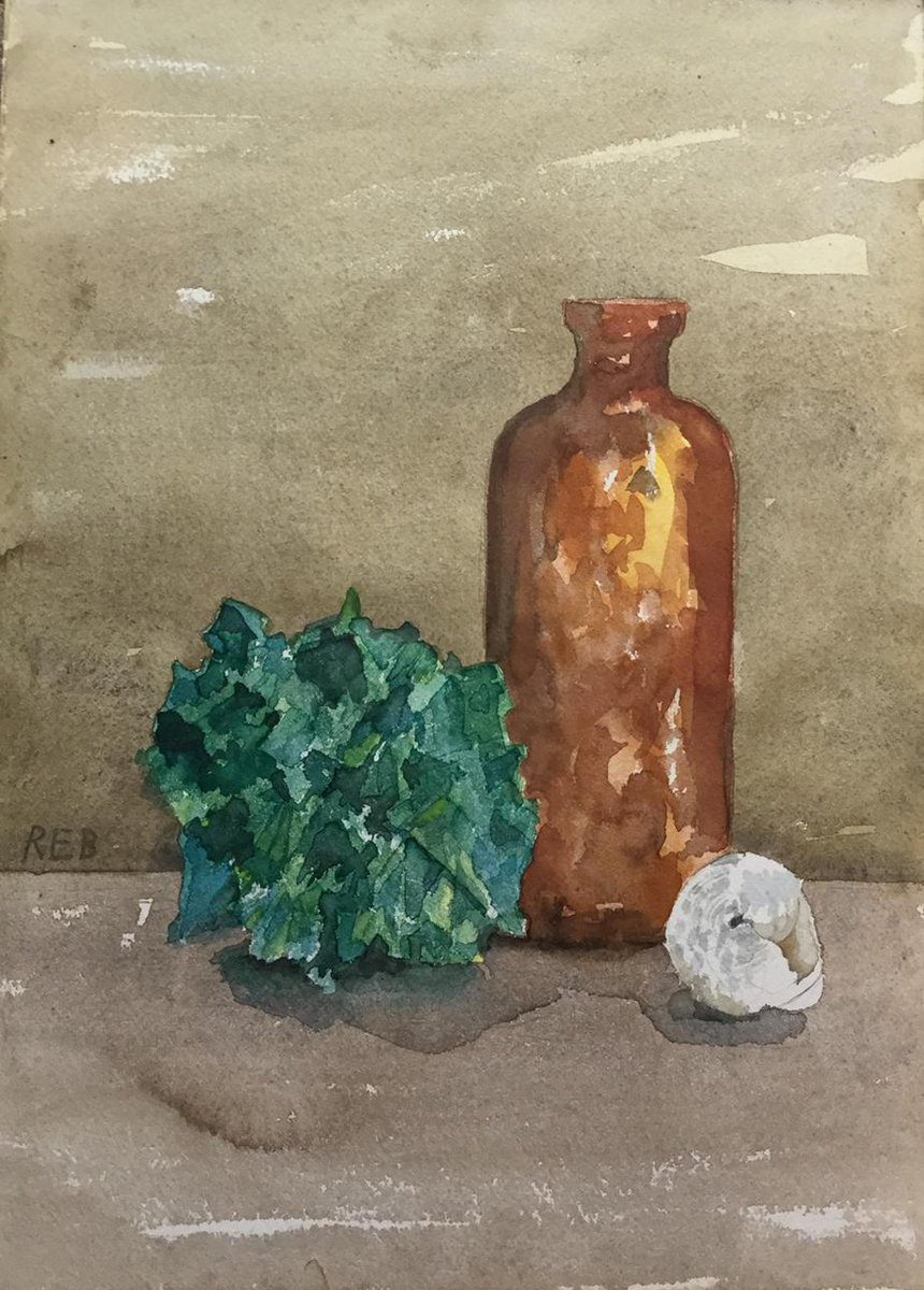BullockOnline's tweet photo. Today's painting: Still-life with Seashell. Watercolor (12x16"). © Bullock Online 2015 #watercolor #painting http://t.co/gPddNnfYYn