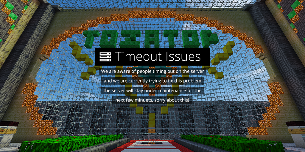 BlockPixelMC's tweet image. We are aware of people being kicked from the server, this is a hosting problem and we are working on fixing it.