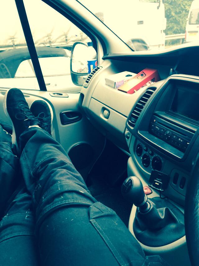 Just sitting in the fast lane on the m20 #feetup