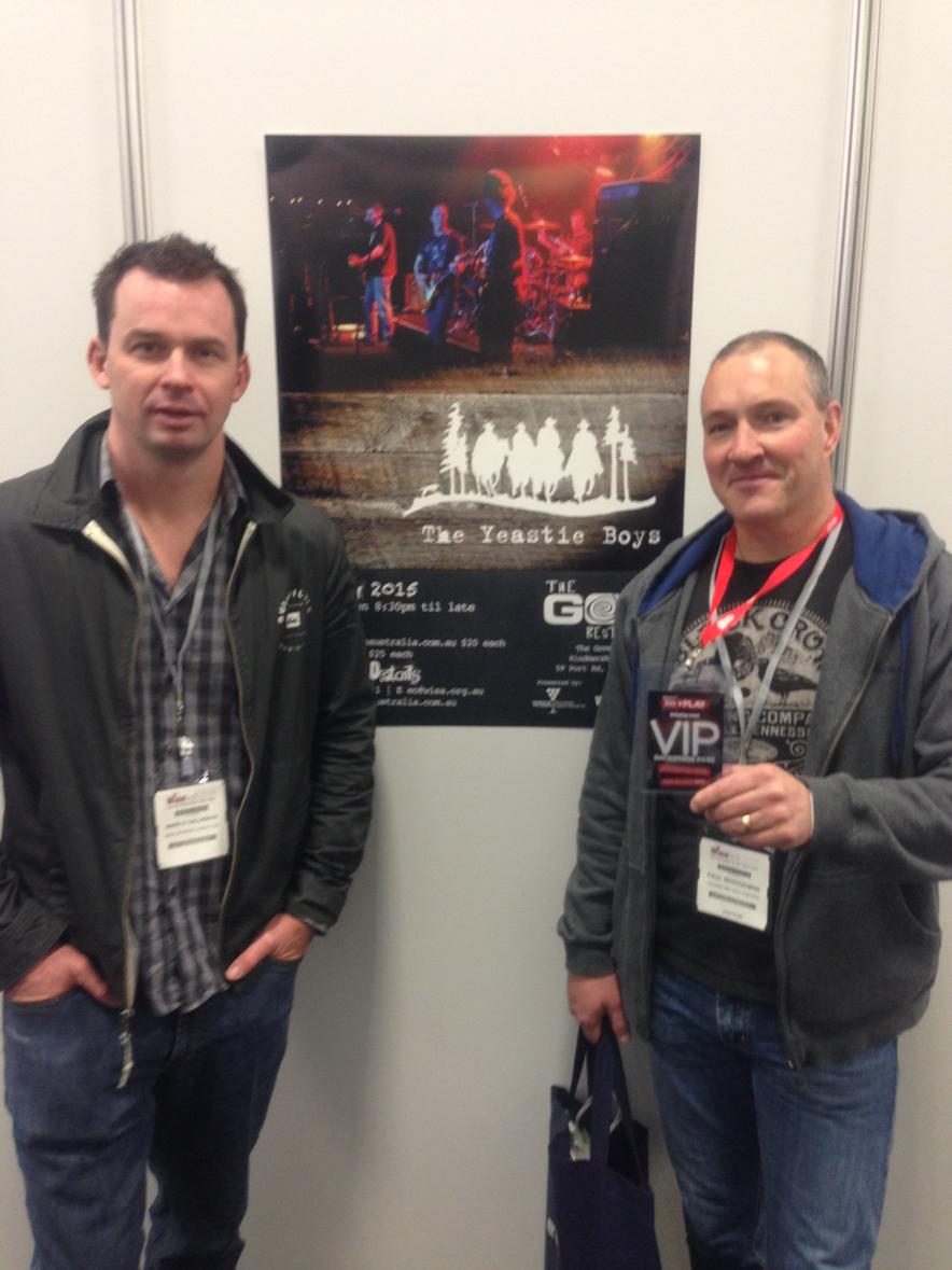 John and George made it to WineTech. Ringo and Paul still in hotel rooms keeping rock star hours. <a href="/Yeastie_Boys_YV/">The Yeastie Boys</a>