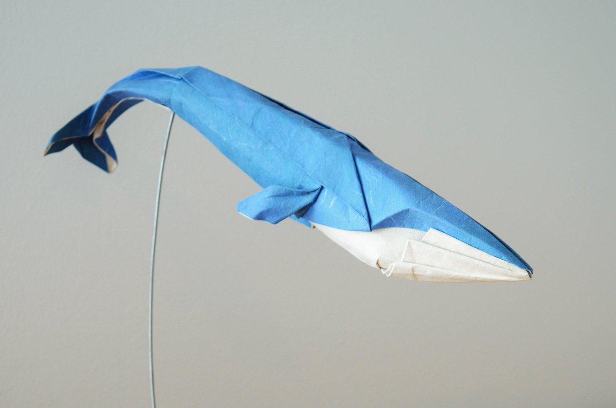 #Origami Blue Whale (2014-2015), Vietnamese handmade paper